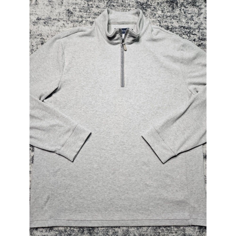 Vineyard Vines Sweatshirt Men's XL Grey Heather 1/4 Zip Minimalist Outdoor